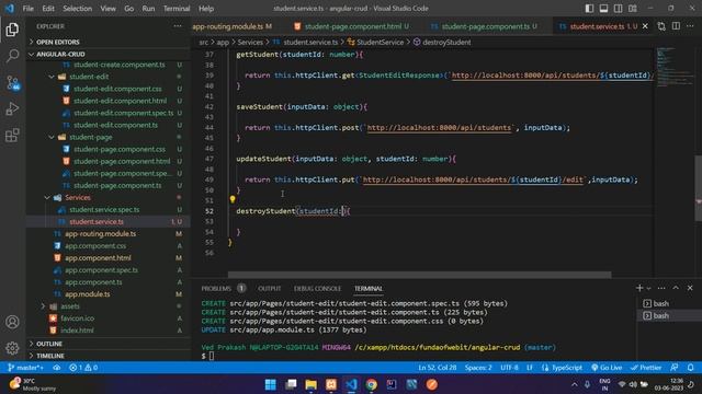 Angular CRUD - 4: How to confirm & delete data using API in Angular | delete data w/ api in Angular смотреть онлайн