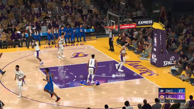 NBA 2K20 Oklahoma City Thunder vs Los Angeles Lakers PS4 Gameplay смотреть онлайн
