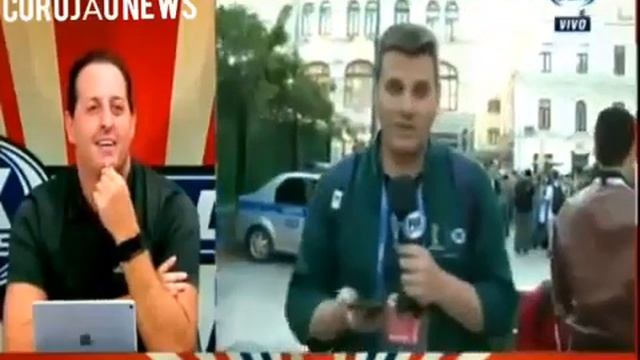 Прикол.Испанский журналист и русская бабушка!!!!!