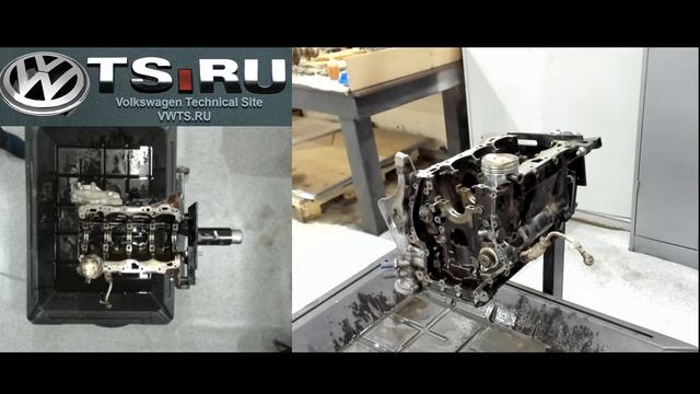 Разборка двигателя CDAB 1.8TSI смотреть онлайн
