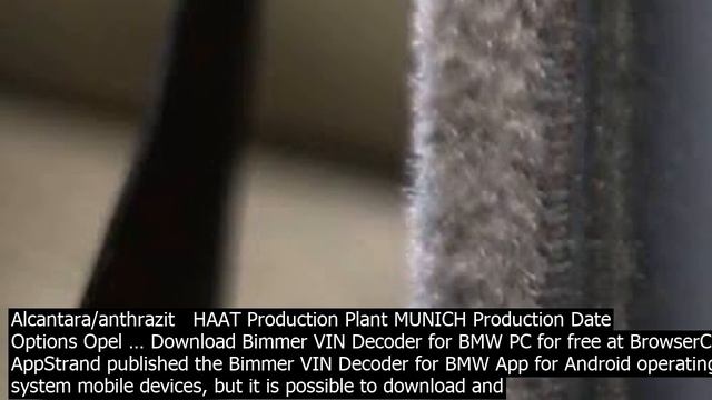 Vin Decoder Bmw Bimmer Light Decode Your Vin To Lea.rn About Bimmers Specifications  A