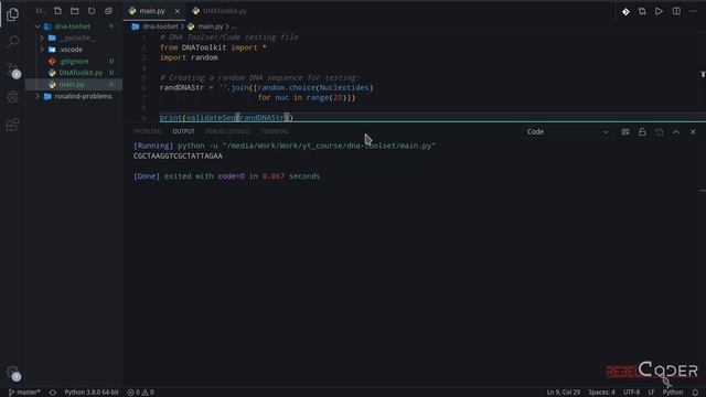 Bioinformatics in Python: DNA Toolkit. Part 1: Validating and counting nucleotides. смотреть онлайн