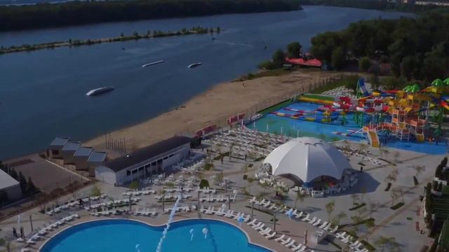 Аквапарк Happy Day, Днепр. Как выглядит аквапарк на Набережной Победы с высоты смотреть онлайн