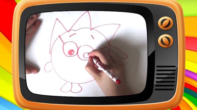 Как нарисовать Смешарика Ёжика. Оживающие рисунки смотреть онлайн