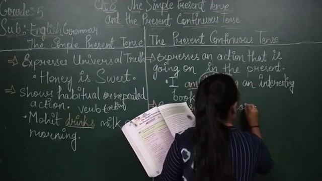 EM | GRADE-5 | ENGLISH GRAMMAR | CH-8 SIMPLE PRESENT TENSE AND PRESENT CONTINUOUS TENSE | смотреть онлайн