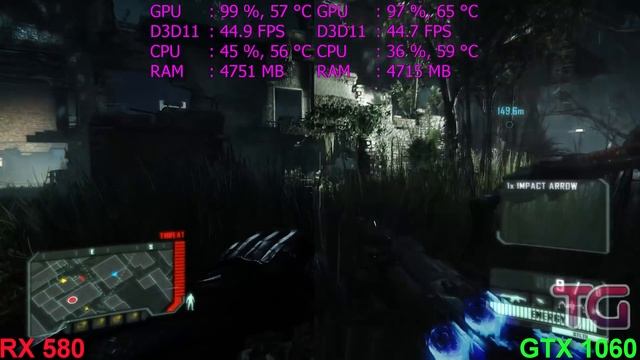 RX 580 vs GTX 1060 in Crysis 3 (Ryzen 1600) смотреть онлайн