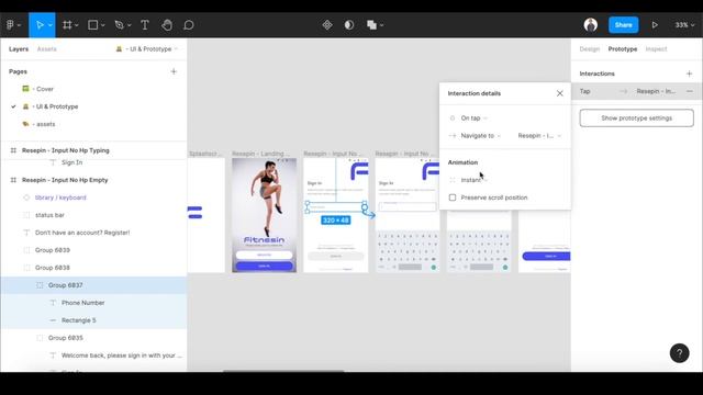 Interactive Clickable Prototype | Figma Tutorial смотреть онлайн