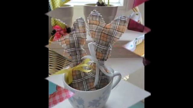 пасхальные кролики из ткани //// Easter bunnies made of cloth смотреть онлайн