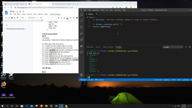 [Javascript căn bản] | Bài 19: Hướng dẫn làm bài tập về String method | Nodemy смотреть онлайн