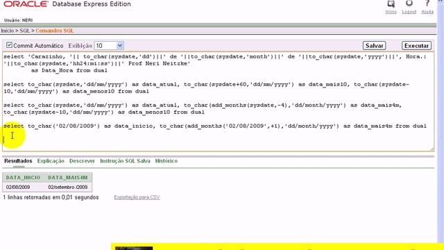 aula 2396 Mais SYSDATE personalizando add months para meses смотреть онлайн