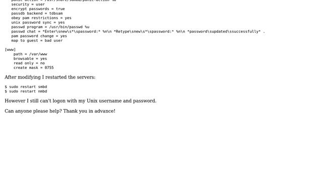 DevOps & SysAdmins: Samba: session setup failed: NT_STATUS_LOGON_FAILURE смотреть онлайн