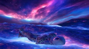 Space Ambient Music. Outer Space - Deep Relaxation with Astronaut floating