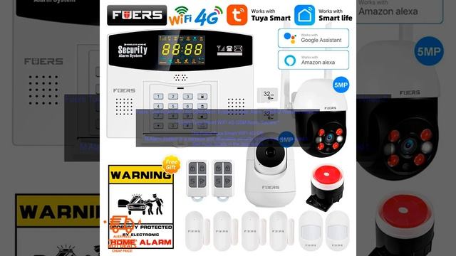 1005002732387966 Fuers Tuya Smart WIFI 4G GSM Alarm System Burglar Alarm 433MHZ Wireles смотреть онлайн