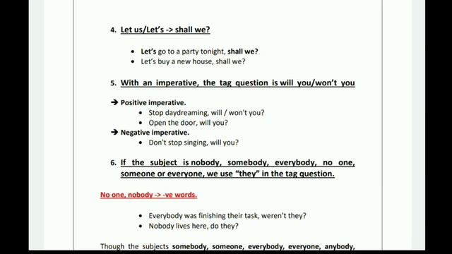 QUESTION TAG//SPECIAL CASES//PART-2 смотреть онлайн