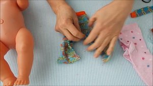 Колготки из носка для куклы Беби Бон. Socks tights for Baby Bebon dolls