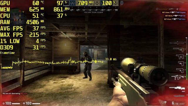 CS:GO - GT 220 1GB DDR3 (720p) Benchmark смотреть онлайн