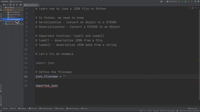 Python load JSON file | Python tutorials for beginner смотреть онлайн