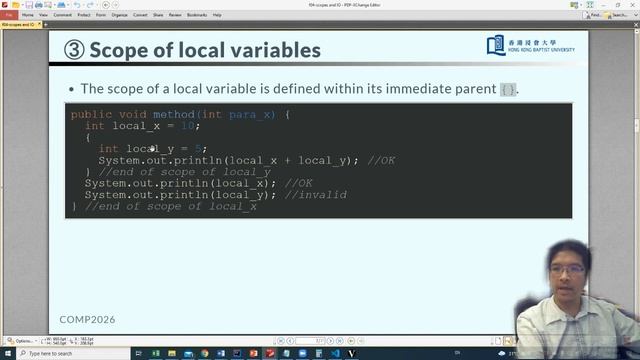 Java - Variable Scope смотреть онлайн