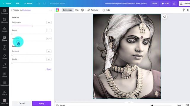 Canva Tutorial 2022 | How To Create Pencil Sketch Effect In 3 Easy Steps смотреть онлайн