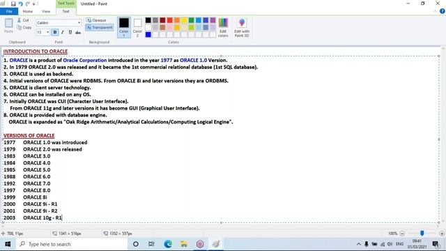 ORACLE 19c tutorials || Demo - 3 || by Mr. Shareef On 01-03-2021 @9AM IST смотреть онлайн