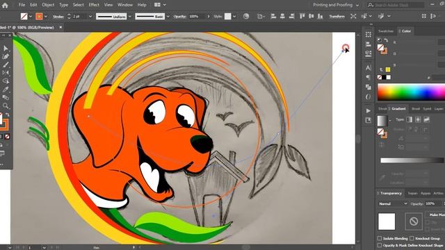 Logo Design From Rough Sketch in Adobe Illustrator cc - Graphic Island Tutorial смотреть онлайн