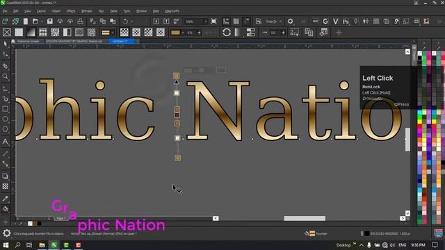 Time Save Golden Gradient Color With CDR File