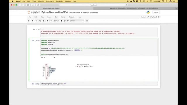 Python Stem and Leaf Plot смотреть онлайн