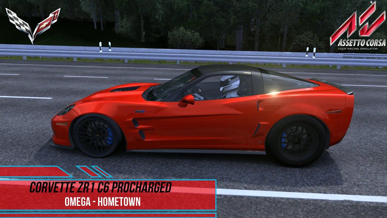 Сorvette ZR1 C6 Procharged 1000+Hp - OMEGA's Hometown 400+km h | Assetto Corsa. смотреть онлайн