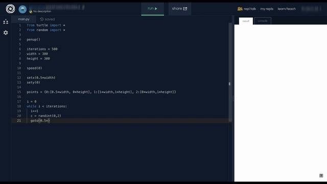Sierpinski's Triangle made with the Python3 Turtle Library смотреть онлайн