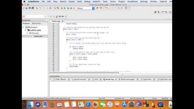 Sublist Search in C++ : Searching for a linked list in another list смотреть онлайн