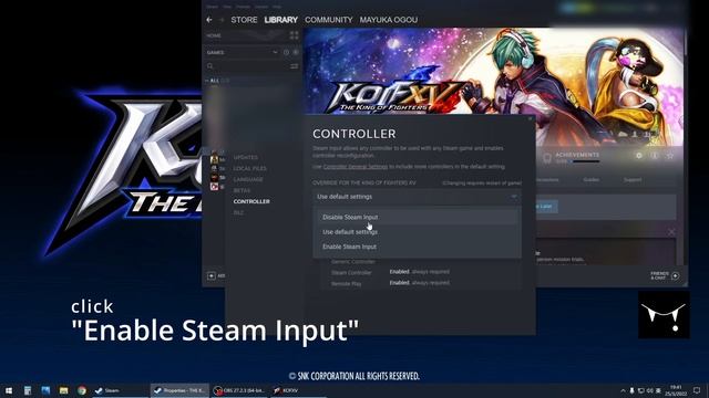 KOFXV | How To Fix Fightstick Or Gamepad Not Working In King Of Fighter XV?