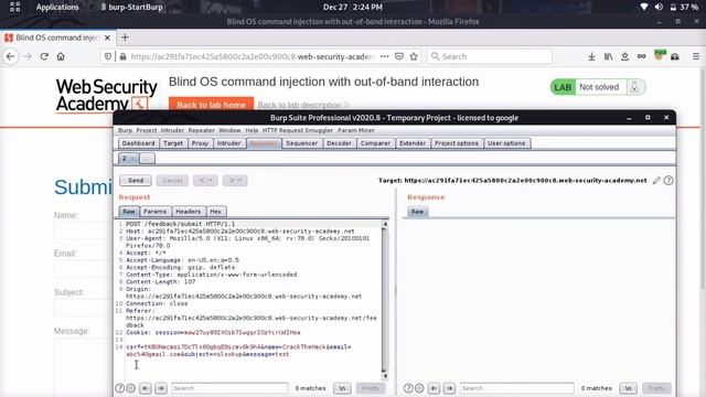 Blind OS command injection with out of band interaction (Video Solution) | 2020 -2021 смотреть онлайн