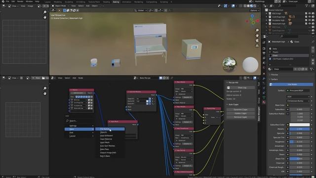 Bake Wrangler + Blender output multiple high to low poly object maps in one recipe смотреть онлайн