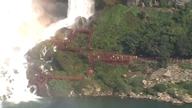 США 299. НИАГАРСКИЕ ВОДОПАДЫ. ВИД С КАНАДСКОЙ СТОРОНЫ НА АМЕРИКУ. смотреть онлайн