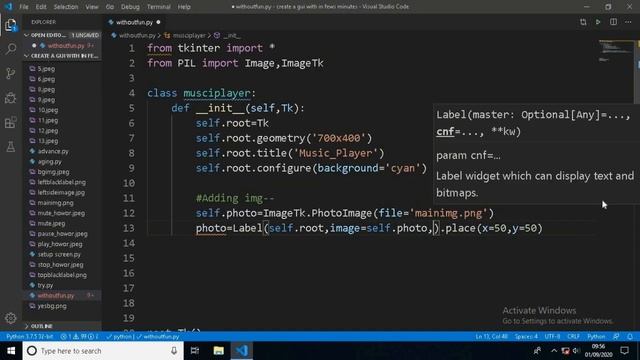 Adding Images l Labels l Python ( tkinter ) l Music Player l @dragcoder смотреть онлайн