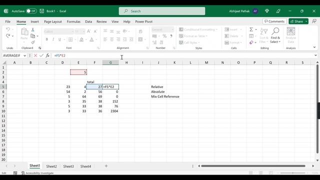 Day-5 | Excel Cell Reference | Absolute Cell Reference | Mix Cell Reference | Relative Cell Referen смотреть онлайн