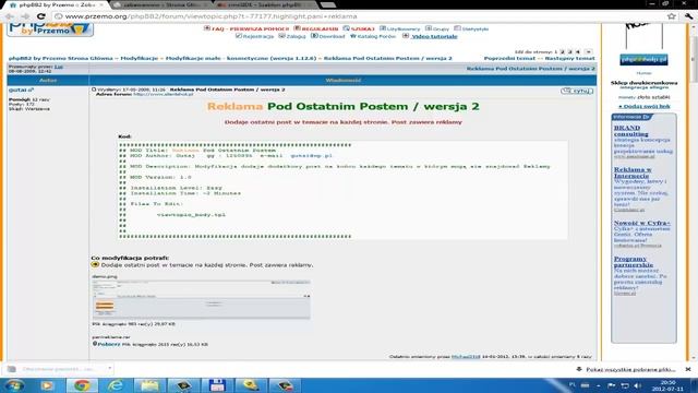 Phpbb by przemo wgrywanie stylu modyfikacja pani reklama смотреть онлайн