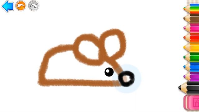 Рисовалка! Учимся рисовать Мышку малышку. Раскраски смотреть онлайн