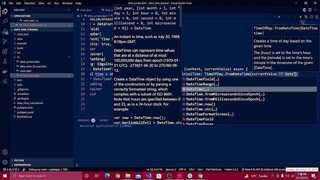 How to Display formatted Time in Text Field in Flutter | Part 3 смотреть онлайн