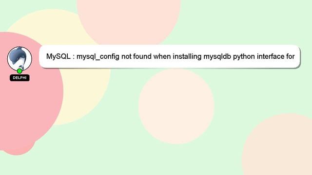 MySQL : mysql_config not found when installing mysqldb python interface for mariadb 10 Ubuntu 13.10 смотреть онлайн