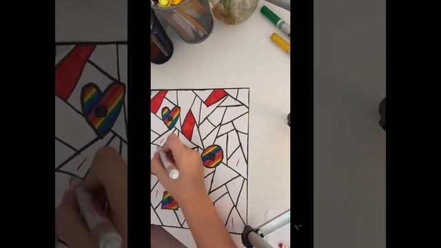Витраж рисунок 👍🏻Stained glass drawing. смотреть онлайн