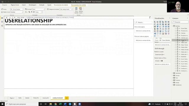 Power BI - Aula 26 - Medidas - USERELATIONSHIP смотреть онлайн