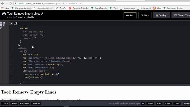 vuejs Remove Empty Lines смотреть онлайн