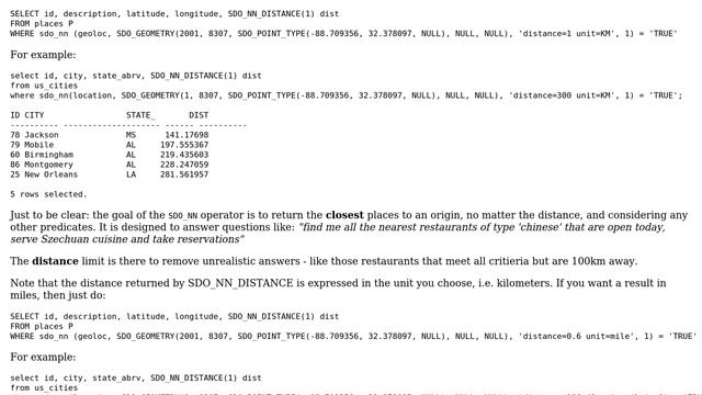 GIS: Oracle - find N neighbors (points) of a point within a radio (2 Solutions!!) смотреть онлайн