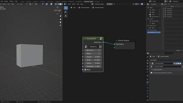 Geometry Nodes - Make Custom Shelf (Blender 3.1.2) смотреть онлайн
