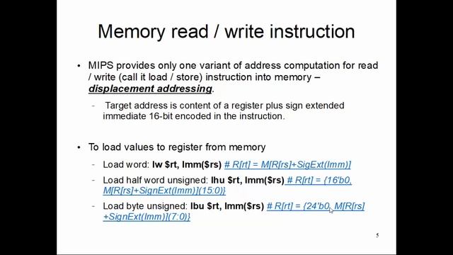 CS47: Lecture 8, Part 3 (Memory Read Write Instructions) смотреть онлайн