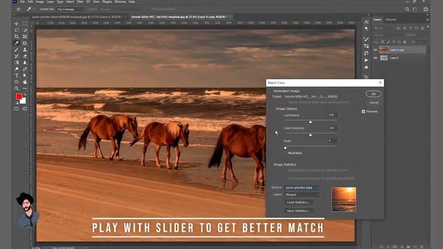 How to match the color in photoshop #matchcolor #photoshop смотреть онлайн