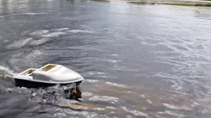 Прикормочный кораблик 2й тест на 4S и 3S (проверка винтов 48, 50, 55 и 60 мм) Bait boat 2nd test