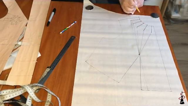 Перенос нагрудной вытачки.Моделирование сборки и складок. смотреть онлайн