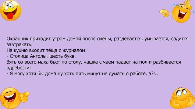 Анекдот про зятя охранника и тещу смотреть онлайн